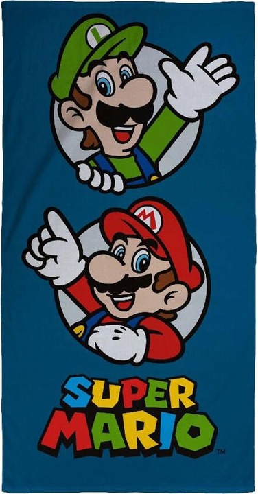 Actual product image Super Mario Beach towel - And Luigi (140 x 70 cm)