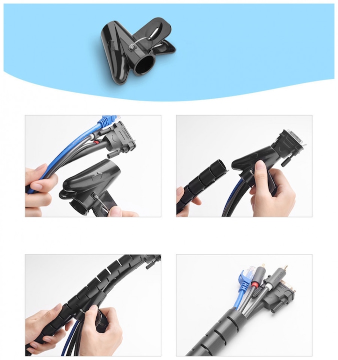 Actual product image Ugreen Flexible cable duct (Cable conduit, 150 cm)