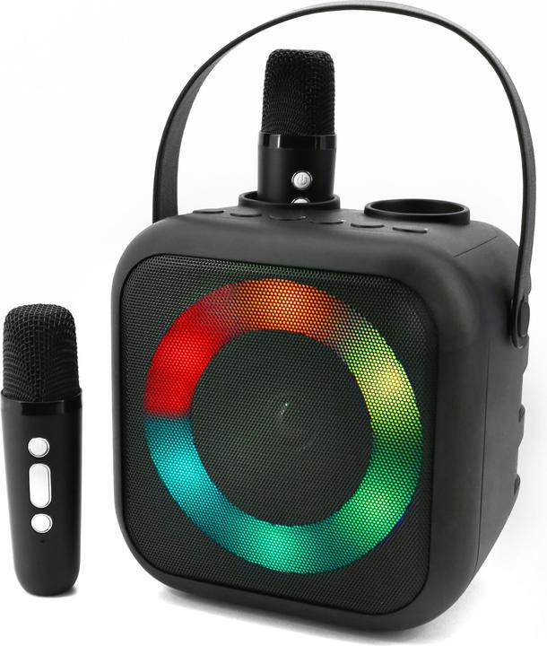 Actual product image Soundmaster BT2024SW Karaoke system Incl. microphone, rechargeable Black (Electrical connection)