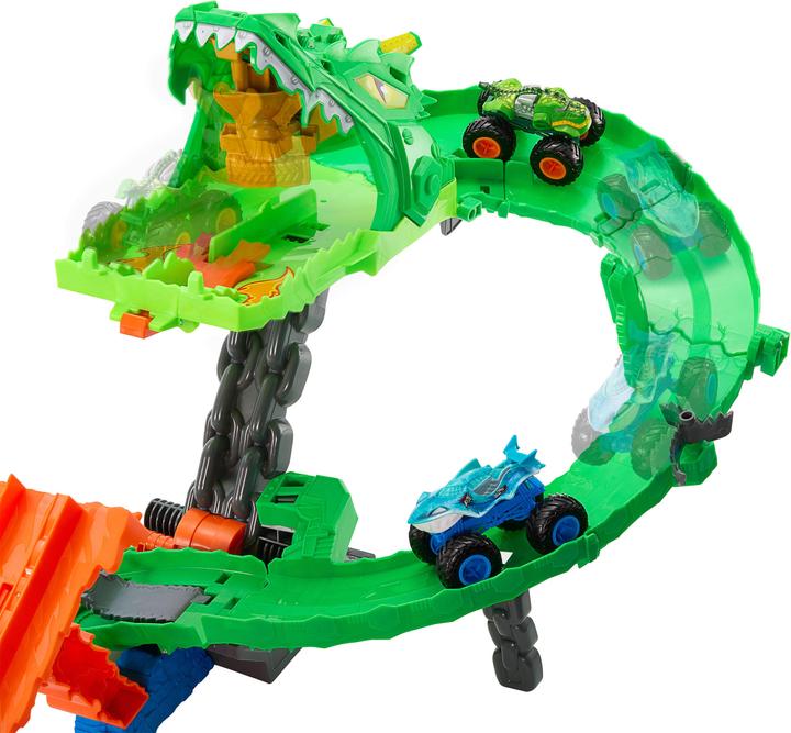 Produktbild Hot Wheels Monster Trucks Sharks vs. Dinos Dragon Destruction
