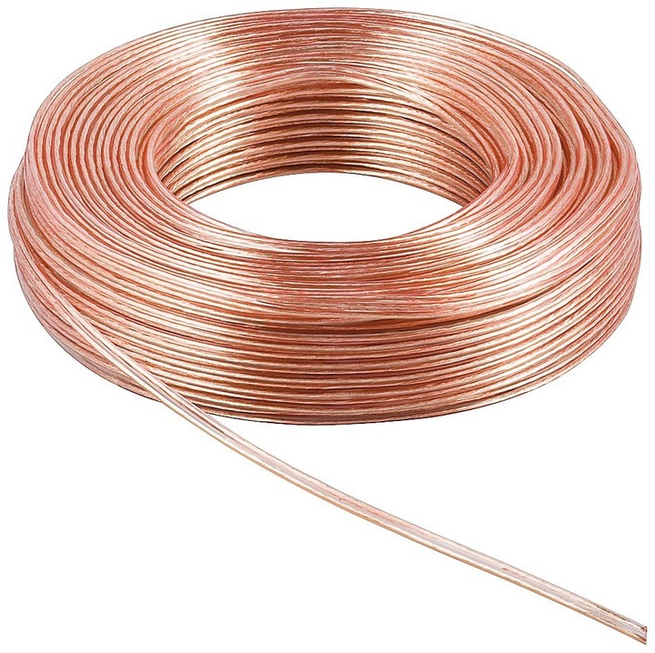 Actual product image Goobay Speaker Cable Transparent CCA (50 m, 1.50 mm²)