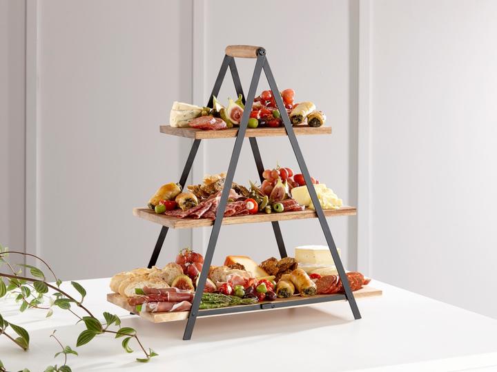 Actual product image Ladelle Acacia Wood Serving Tower Serve & Share