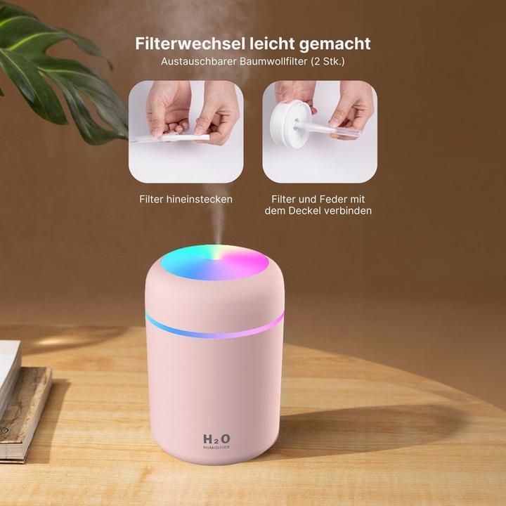 Produktbild Hermex Tragbarer Luftbefeuchter Mini-Luftbefeuchter Ultraschall Diffusor