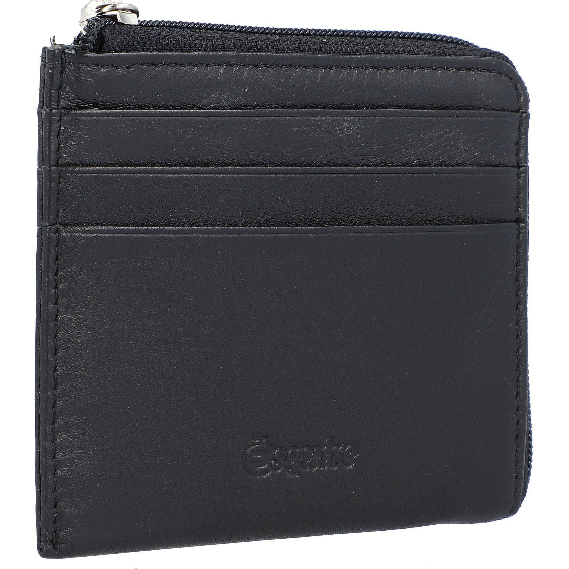 Thumbnail - Esquire, Herren, Portemonnaie, Oslo Kreditkartenetui RFID Leder 10,5 cm, Schwarz