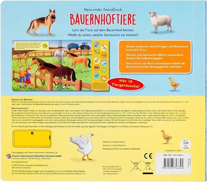 Actual product image 10-Button-Soundbuch, Bauernhoftiere (German, Birgit Förster, 2019)