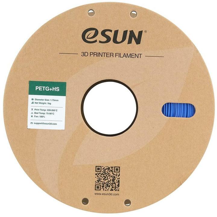Produktbild eSUN EPETG+HS 1,75mm SOLID BLUE 1kg (PETG, 1.75 mm, 1000 g, Blau)