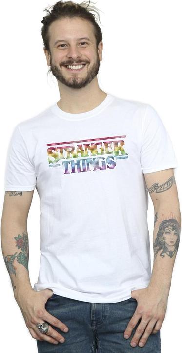 Produktbild Netflix Stranger Things Rainbow Dot Logo TShirt (5XL)