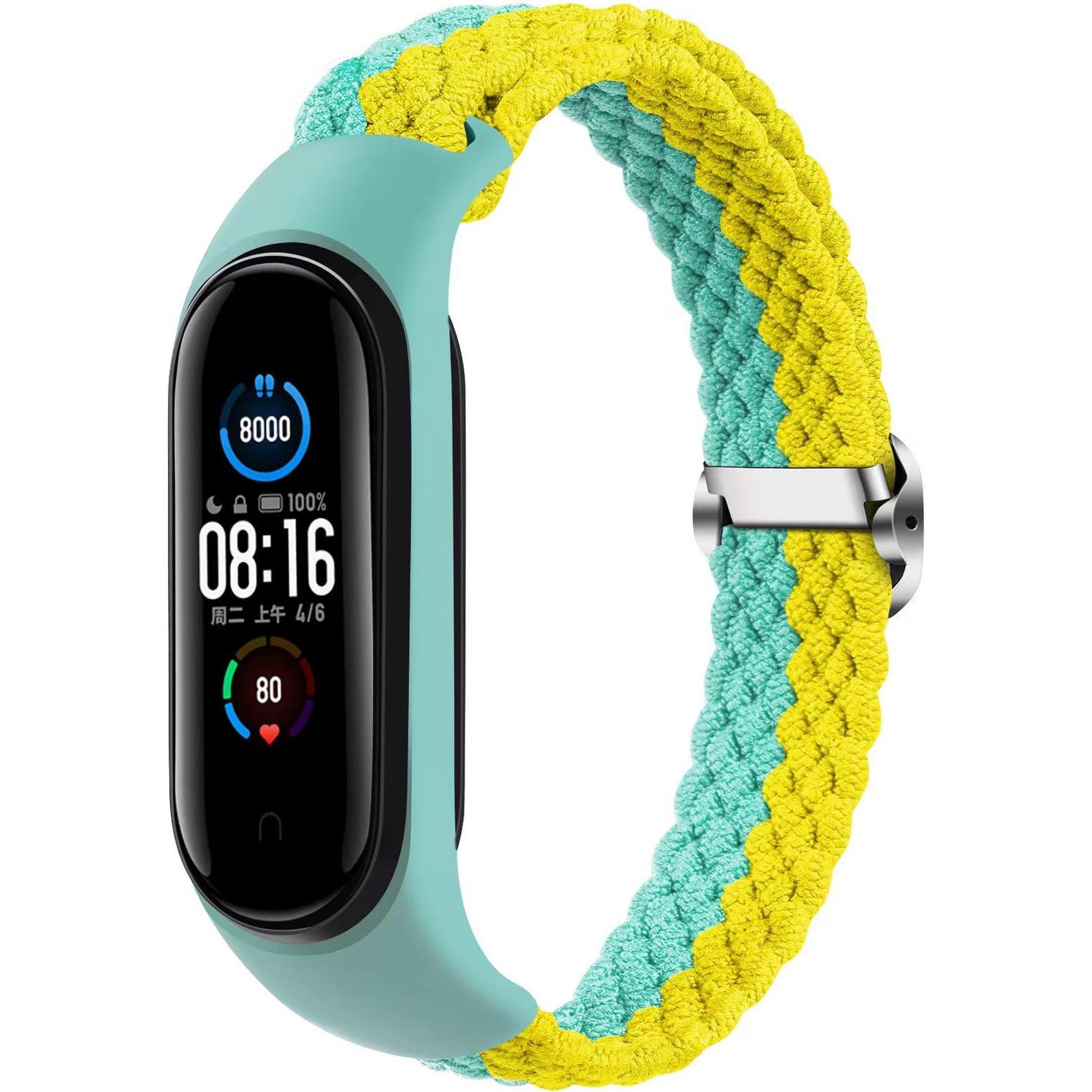 OEM Smartband M3/M4/M5/M6 Mintgelb (Nylon), Cinturini per orologi, Multicolore, Giallo