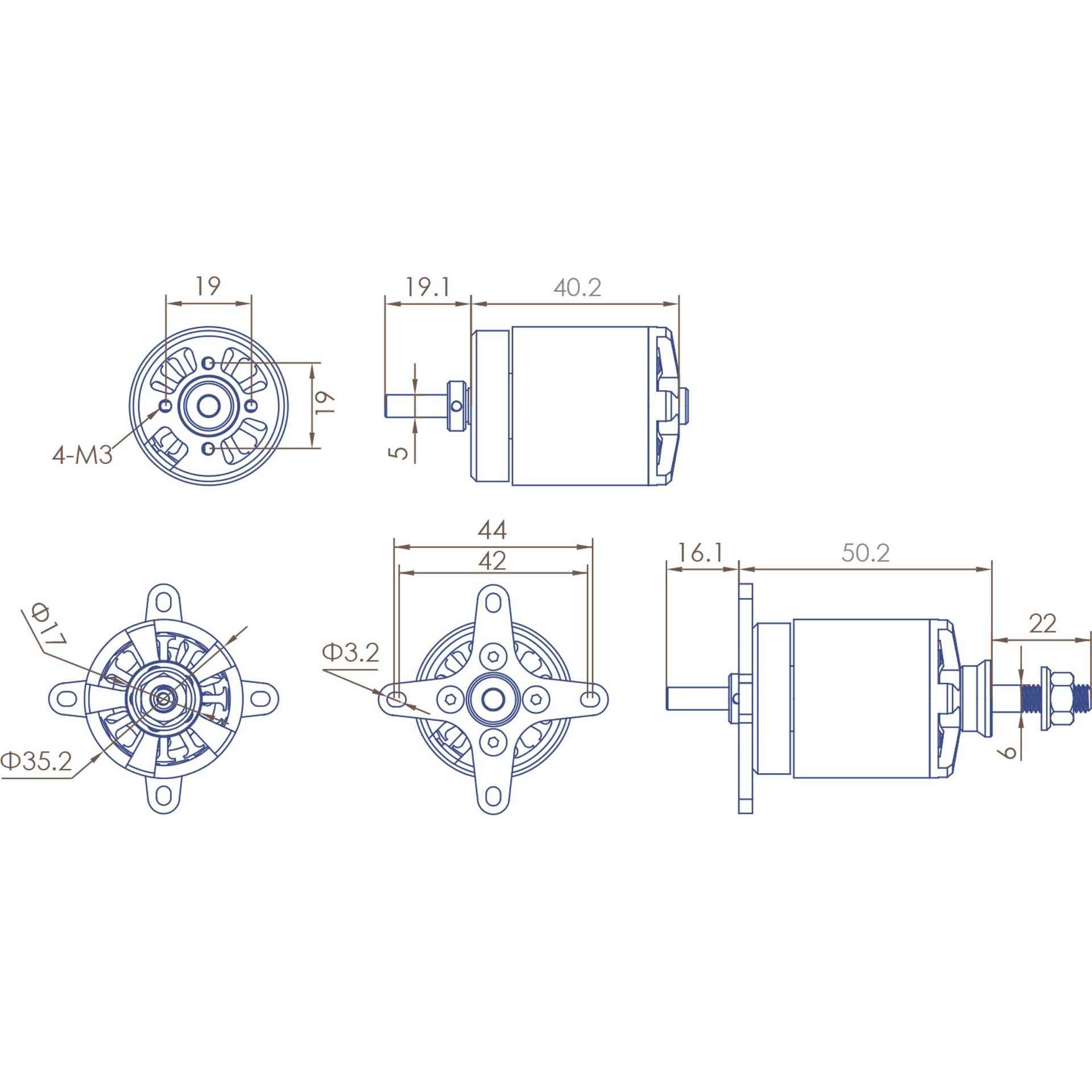 Thumbnail - Planet-Hobby joker 3542-4,5 v3 1120 kv brushless motor