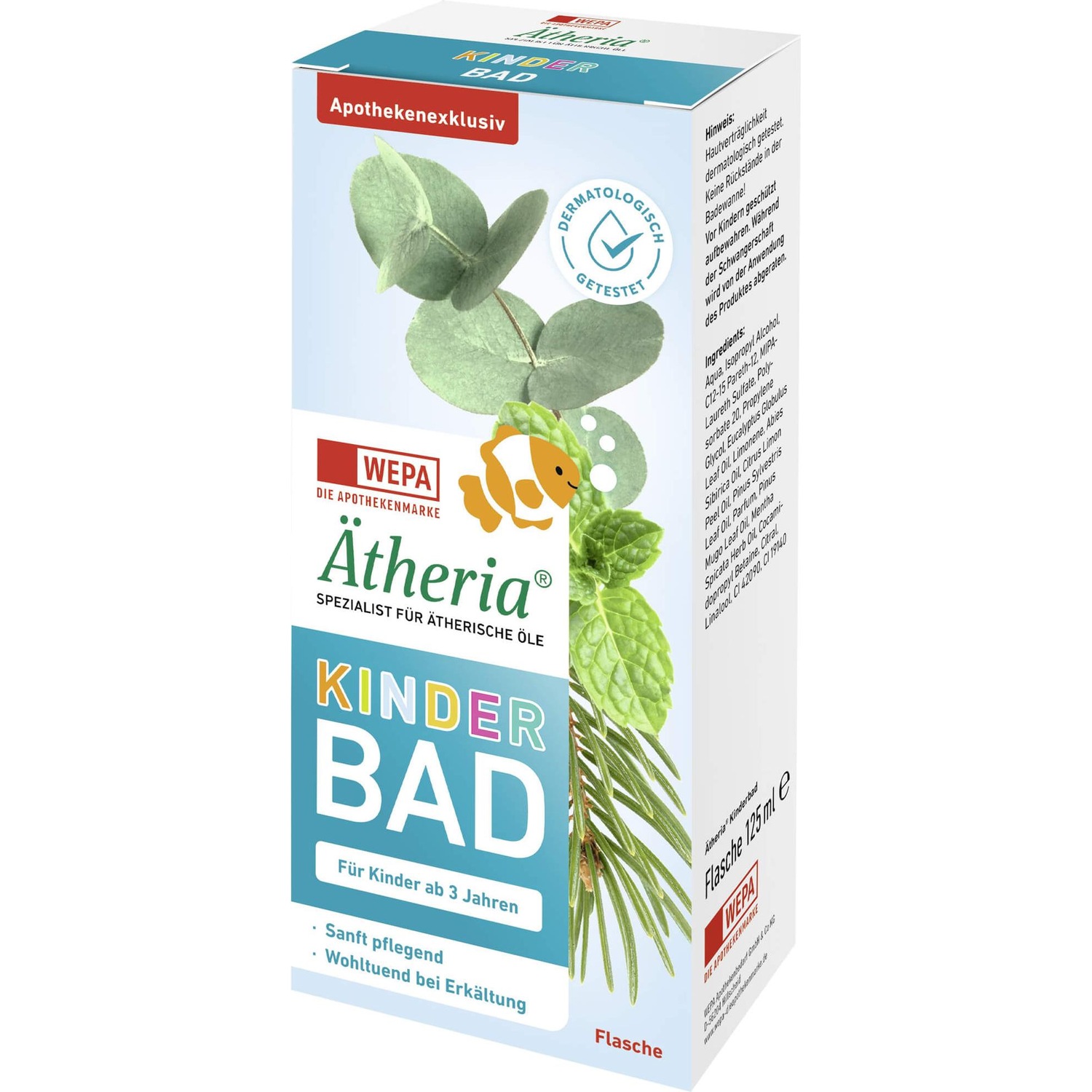 Wepa, Badezusatz, Ätheria Kinder-Bad Flasche, 125 ml BAD (125 ml)