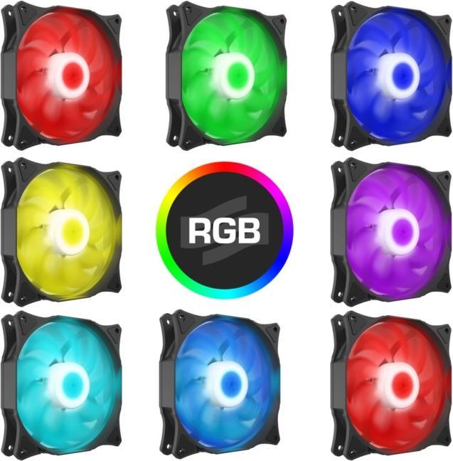 Actual product image Silentium PC Stella HP RGB 120 PWM computer case fan (120 mm, 1 x)