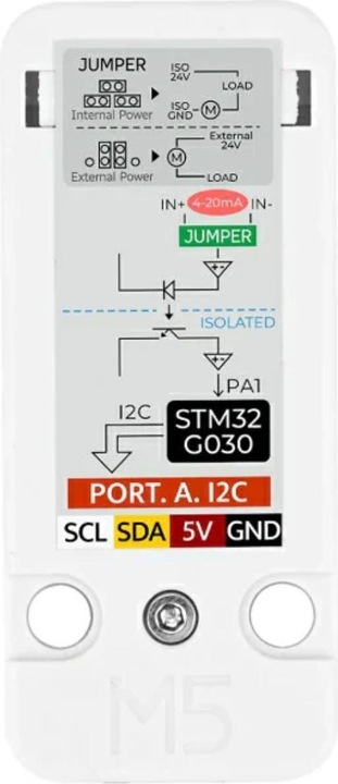 Actual product image M5Stack Unit Analogue to I2C 4-20mA current input