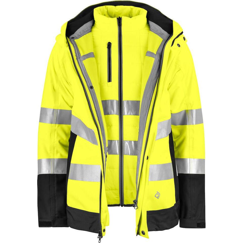Thumbnail - Projob, Arbeitsjacke, Wind- und wasserdichter Parka 3-in-1 EN ISO 20471 Klasse 3/2 (XL)
