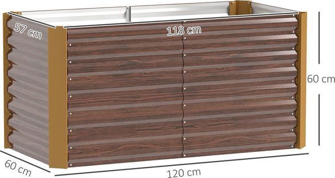 Produktbild Swisshandel24 2er-Set Hochbeet, verzinkter Stahl, 120x60x60 cm