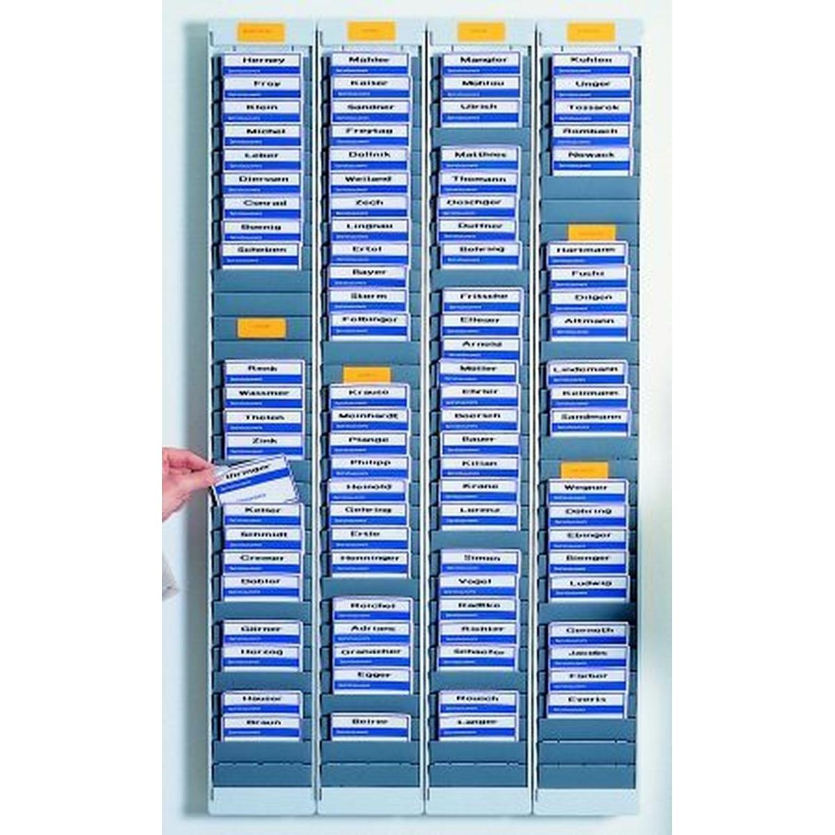 Ultradex, Präsentationstafel, Chipkartentafel B mit 25mm Sichtbereich H840xB115xT21mm anthrazit 23 Taschen