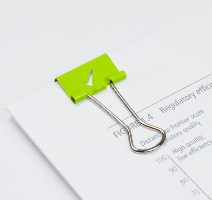 Actual product image Rapesco 1421 19mm Hook Foldback Fastening Clips (green) - 80 clips (80 x)