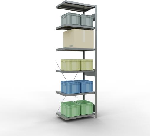 Actual product image Schulte Lagertechnik MULTIplus250 boltless bay system with cross brace