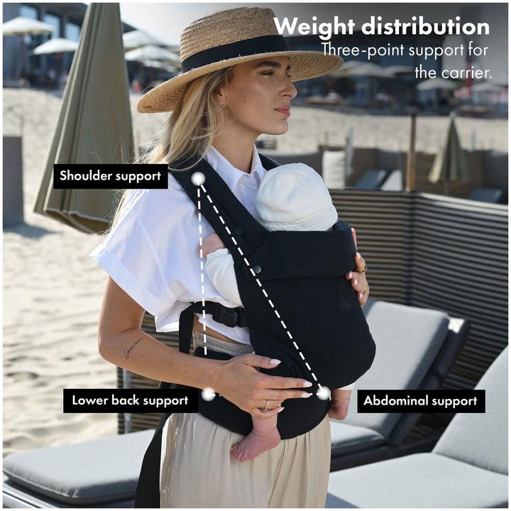 Productafbeelding Deryan Amora Draagzak - Baby Draagzak - Ergonomisch - Zwart