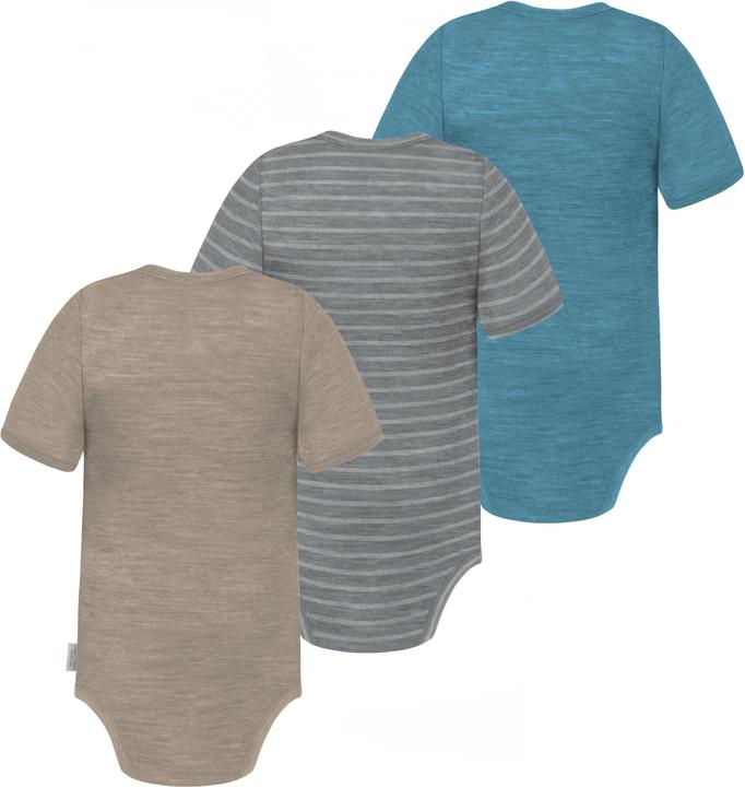 Produktbild Normani 3er Set Baby Merino Body Kurzarm „Tauranga" - 9295 (92)