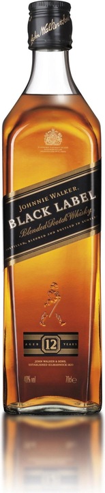 Image du produit Johnnie Walker 12 Years Black Label (Whisky mélangé, Scotch Whisky, 1 x 70 cl)