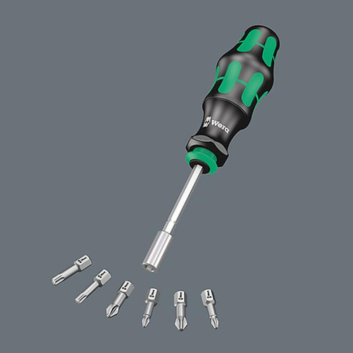 Image du produit Wera Kraftform Kompakt 28 B (PH2X 25mm, PH1 x 25 mm, Pz2x25mm, slot 1 x 5.5 x 25 mm, PZ 1 x 25, slot 1.2 x 6.5 x 25 mm)