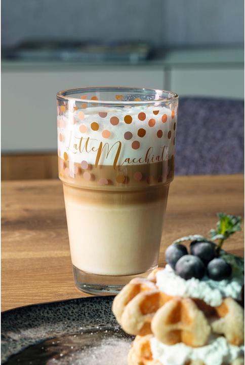 Produktbild Leonardo Latte Macchiato-Glas Solo Herz 410 ml, 6 Stück, Transparent (410 ml, 6 x)