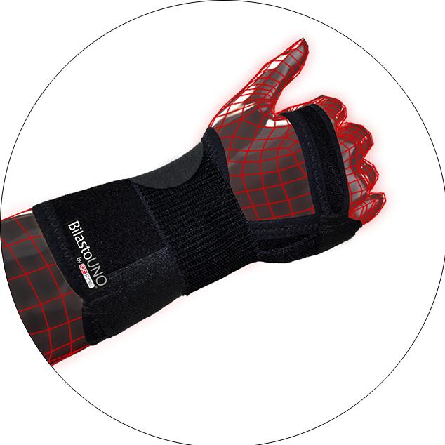 Actual product image Bilasto Uno Wrist splint right with support (One size)