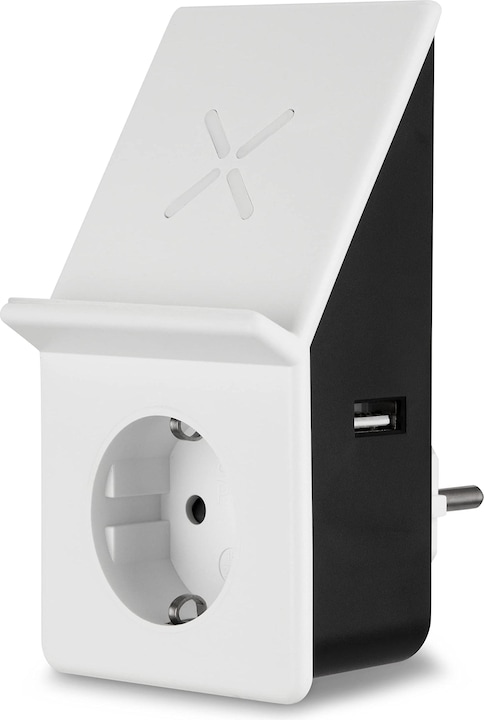 Produktbild REV USB-Ladeadapter mit Wireless Charging + 1x Steckdose (10 W)
