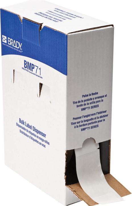 Brady BM-33-427, vinyl, self-laminating, white/transparent, matt, 38.10 x 25.40(101.60) mm, for K (4.60 cm)