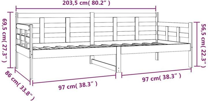 Image du produit vidaXL Tagesbett (80 x 200 cm)