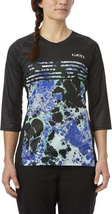 MGA Women's t -shirt Giro Roust 3/4 Jersey Short Sleeve Blue Marble S (new)