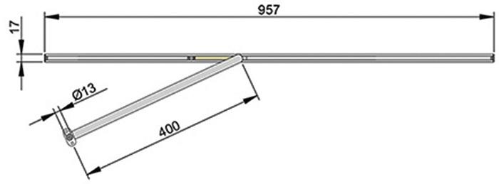Produktbild Athmer Türöffnungsbegrenzer Porti für Türblattbreite 709-959 mm Holzzargen 120 ° (1 Stk.)