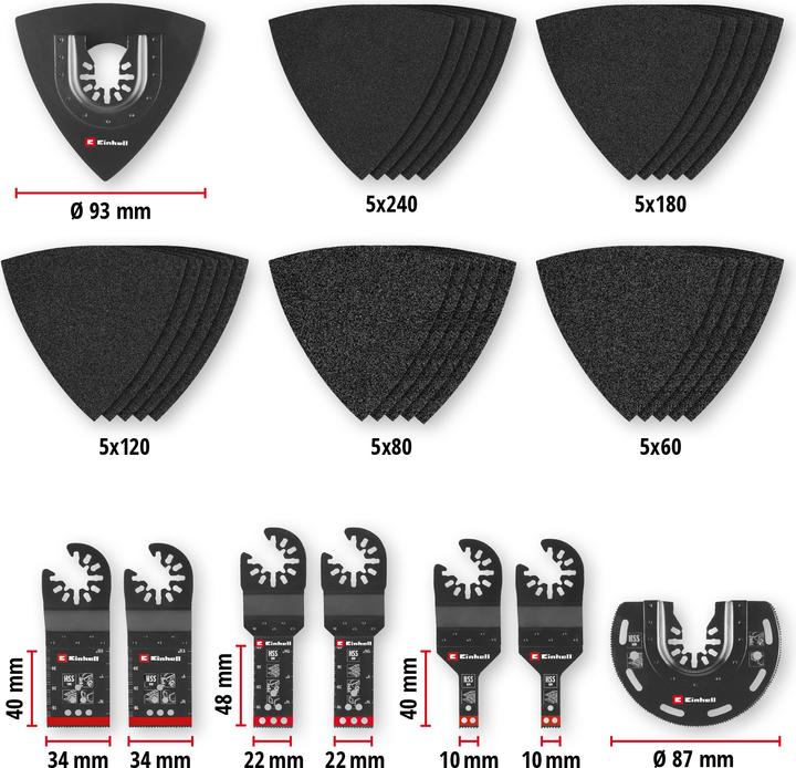 Immagine prodotto Einhell Multitool-Set, 708135, XL-PLUS-Case, 35-teilig