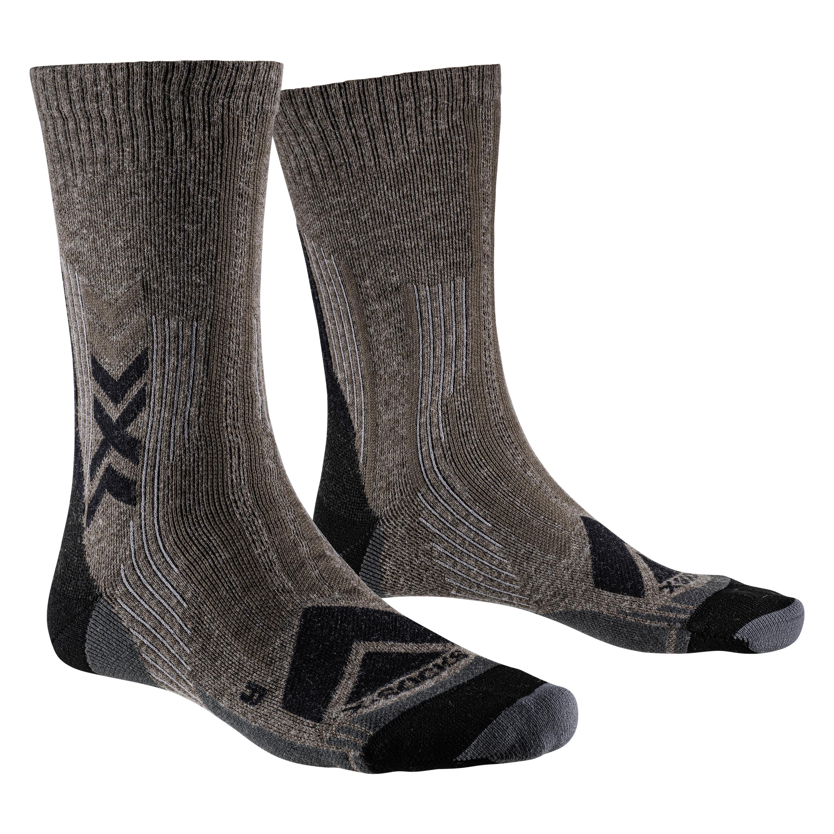 X-Socks, Damen, Sportsocken, Hike Perform Merino Crew (39 - 41), Schwarz, Braun