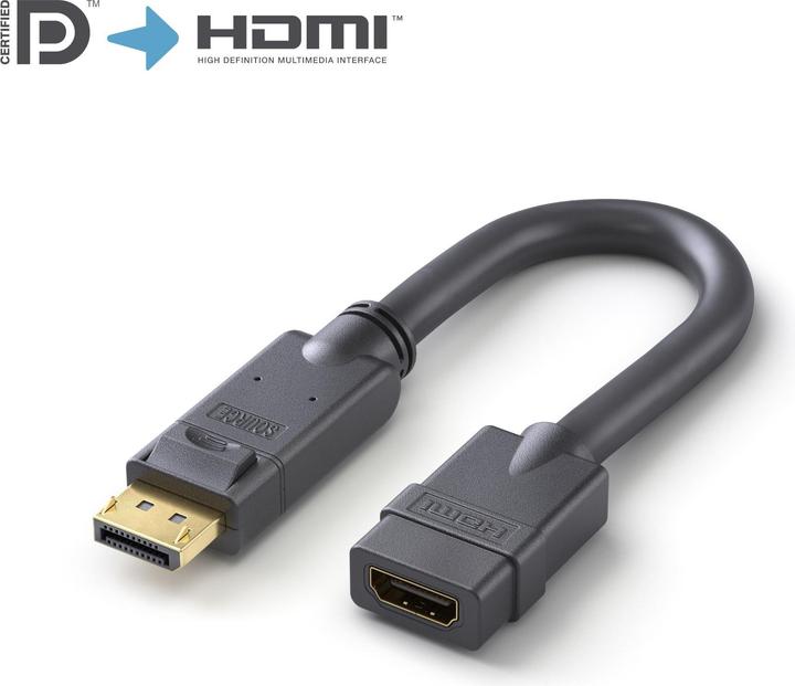 Produktbild Purelink DisplayPort/HDMI Adapter 4K - PureInstall 0,10m (HDMI, 15 cm)