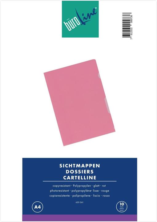Produktbild BüroLine Sichtmappen - PP glatt (A4, 10x)