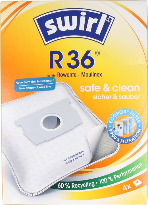 Produktbild Swirl Staubsaugerbeutel R36 MicroPor Plus für Rowenta und Moulinex Staubsauger