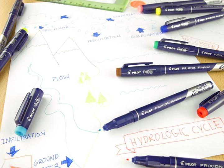 Image du produit Pilot FriXion Fineliner x3 Fancy (Violet, Rose, Vert clair, Bleu foncé, 3 x)