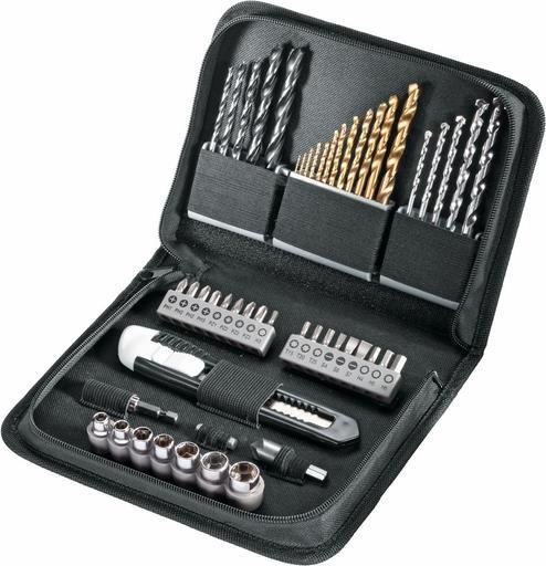 Actual product image Bosch Home & Garden PSR 18 LI-2, 2 batteries + accessory set (Rechargeable battery operated)