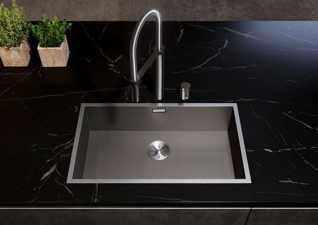 Actual product image Blanco Zerox 500-IF DarkSteel (Top-mounted sink, 54 cm, 44 cm)