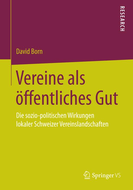 Produktbild Vereine als öffentliches Gut (Deutsch, David Born, 2014)