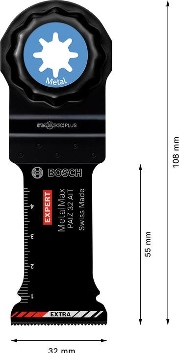 Bosch Professional Zubehör EXPERT MetalMax PAIZ 32 AIT Blade for multifunction tools, 50 x 32 mm