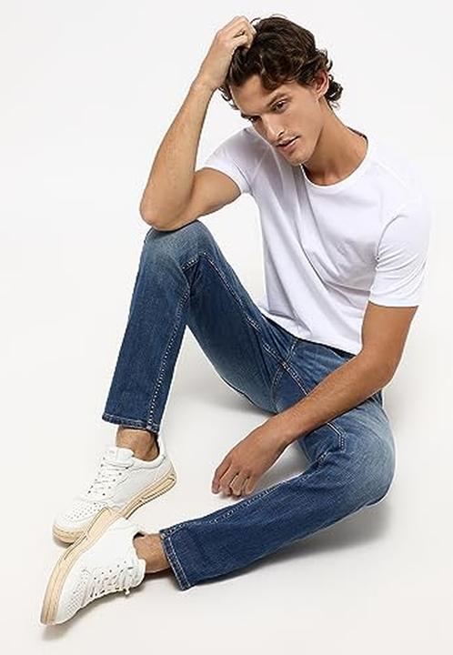 Image du produit Mustang Oregon tapered crinkle dark rinse (W35/L32)