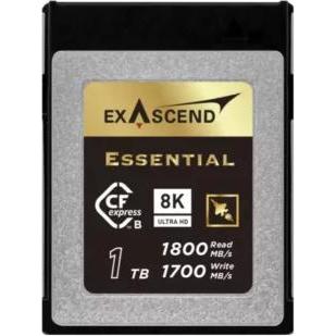 Exascend Essential (1000 GB, CFexpress Typ B), Speicherkarte, Schwarz, Grau