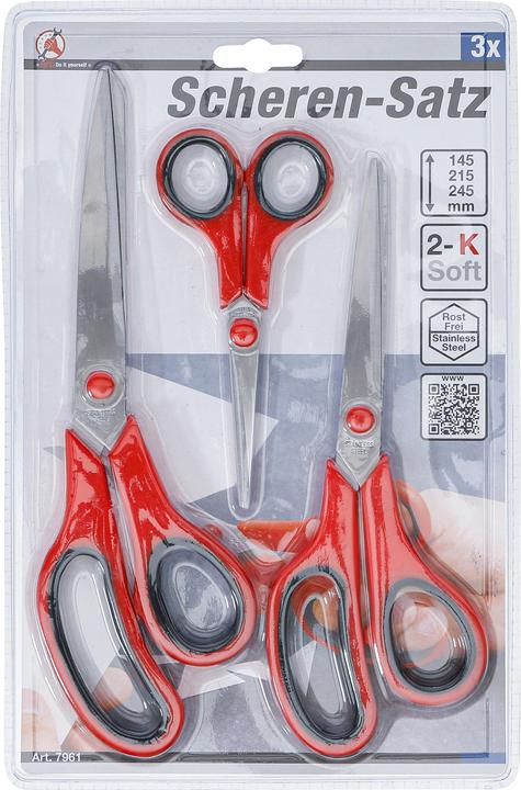 Actual product image BGS Stainless Scissors Set 3 pcs. (24.50 cm)