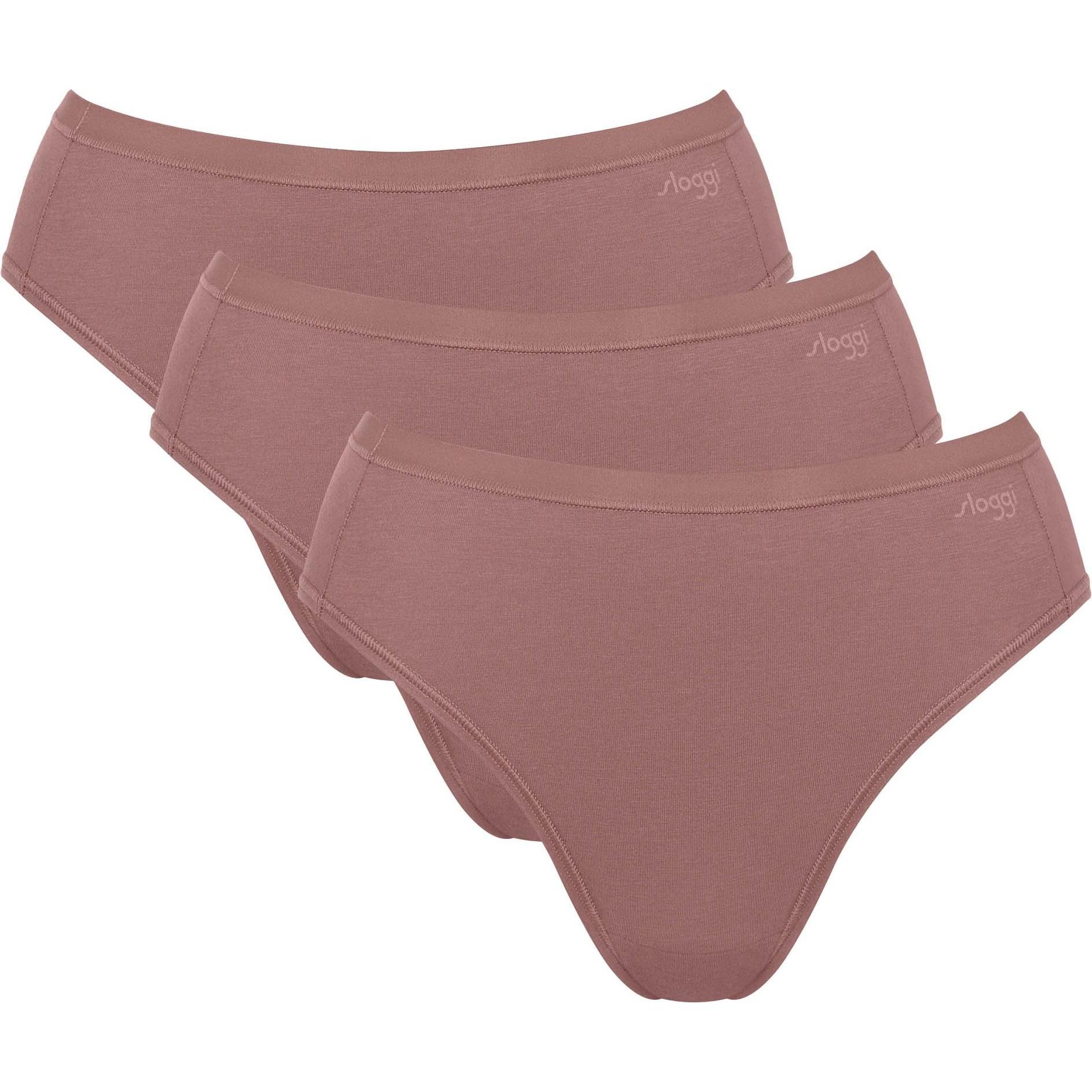 Sloggi, Damen, Unterhosen, 3er Pack GO Daily Cotton Tai Slip, Braun, (XL, 3er Pack)