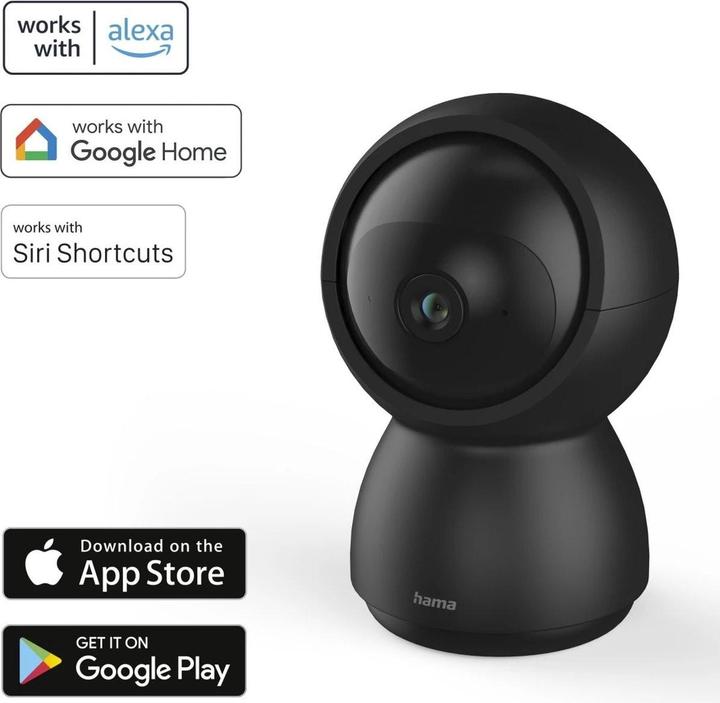 Actual product image Hama Surveillance camera, indoor WLAN camera, recording, night vision, rotatable (1920 x 1080 Pixels)