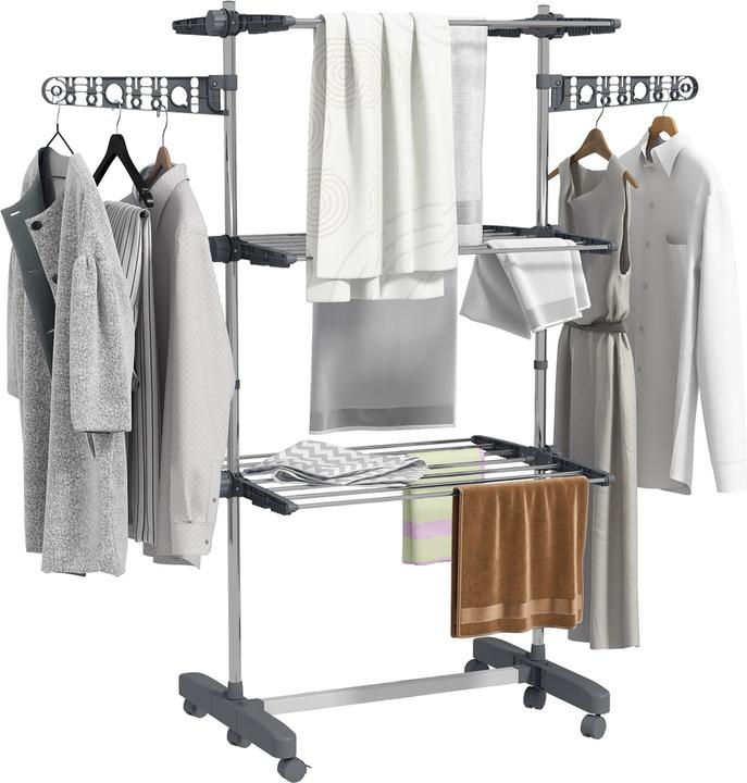 Actual product image Homcom Laundry rack with clothes hooks