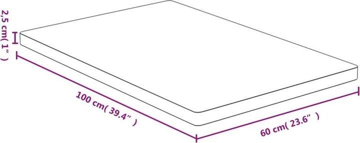 Actual product image VidaXL Weston (60 x 2.5 x 100 cm)