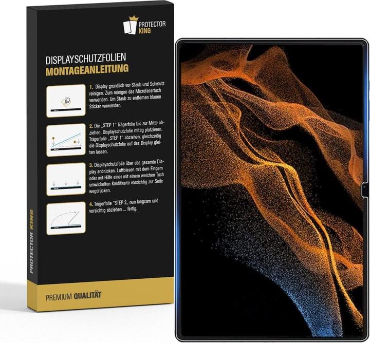 Actual product image Protectorking 6x Panzerfolie Anti-Shock matt entspiegelt (6 Piece, Galaxy Tab S8 Ultra)